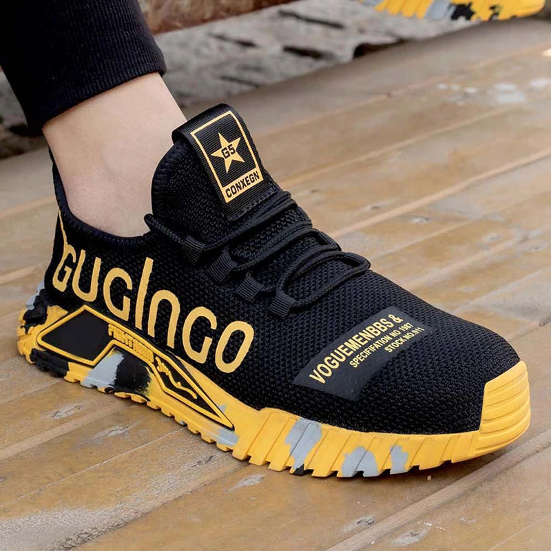 Safety shoes work shoes steel toe men puncture-protective work boots indestructible safety lightweight