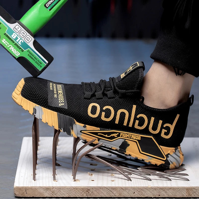 Safety shoes work shoes steel toe men puncture-protective work boots indestructible safety lightweight