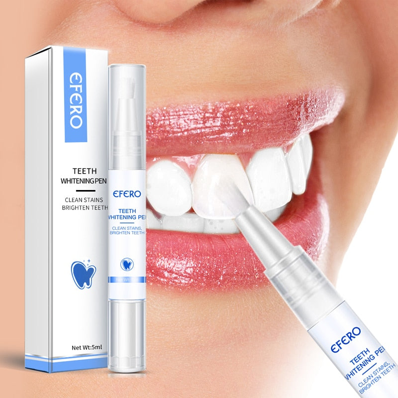 EFERO Teeth Whitening Essence Removes Plaque Stains Tooth Bleaching Cleaning Serum White Teeth Oral Hygiene Tooth Whitening Pen