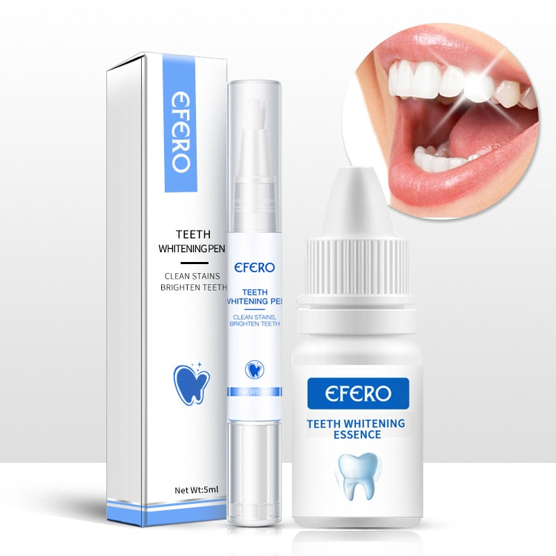 EFERO Teeth Whitening Essence Removes Plaque Stains Tooth Bleaching Cleaning Serum White Teeth Oral Hygiene Tooth Whitening Pen