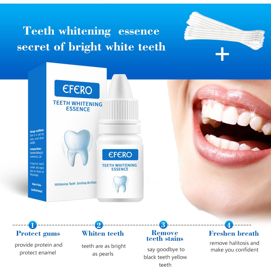 EFERO Teeth Whitening Essence Removes Plaque Stains Tooth Bleaching Cleaning Serum White Teeth Oral Hygiene Tooth Whitening Pen