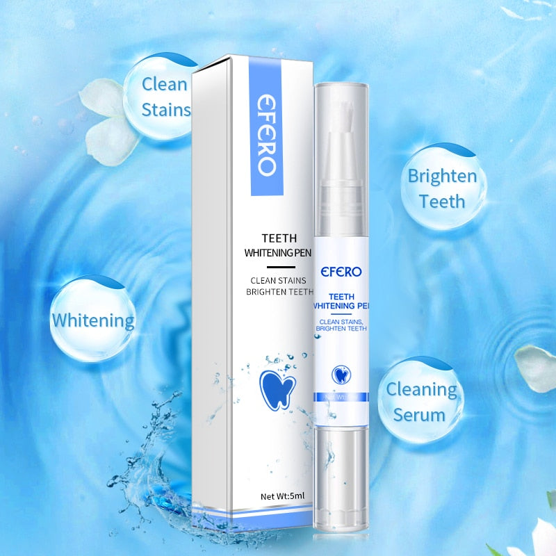 EFERO Teeth Whitening Essence Removes Plaque Stains Tooth Bleaching Cleaning Serum White Teeth Oral Hygiene Tooth Whitening Pen